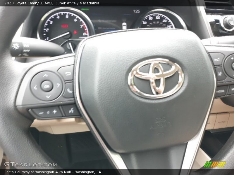 Super White / Macadamia 2020 Toyota Camry LE AWD