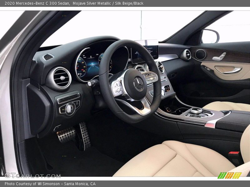 Mojave Silver Metallic / Silk Beige/Black 2020 Mercedes-Benz C 300 Sedan