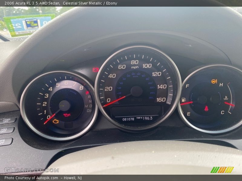 Celestial Silver Metallic / Ebony 2006 Acura RL 3.5 AWD Sedan