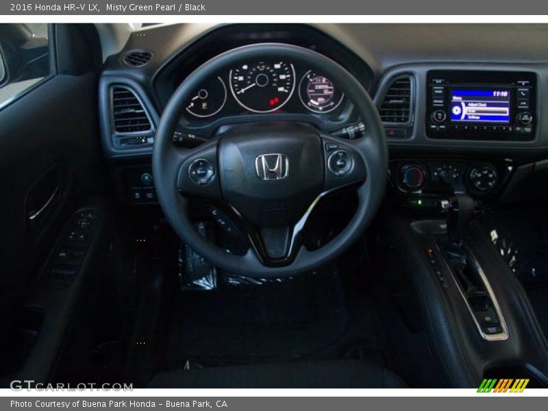 Misty Green Pearl / Black 2016 Honda HR-V LX