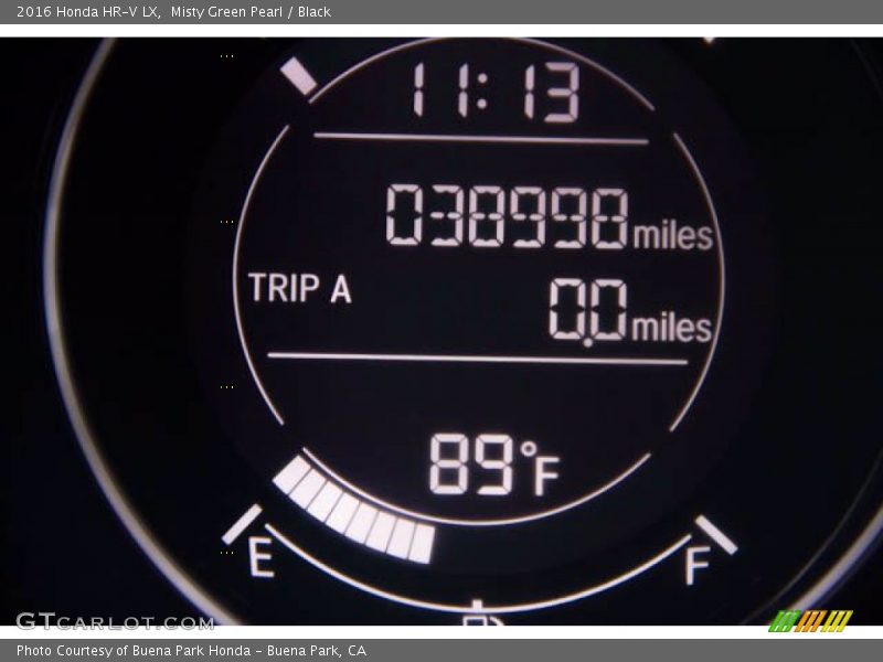 Misty Green Pearl / Black 2016 Honda HR-V LX