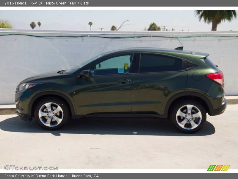 Misty Green Pearl / Black 2016 Honda HR-V LX