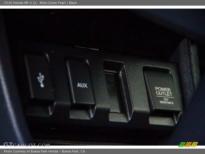 Misty Green Pearl / Black 2016 Honda HR-V LX