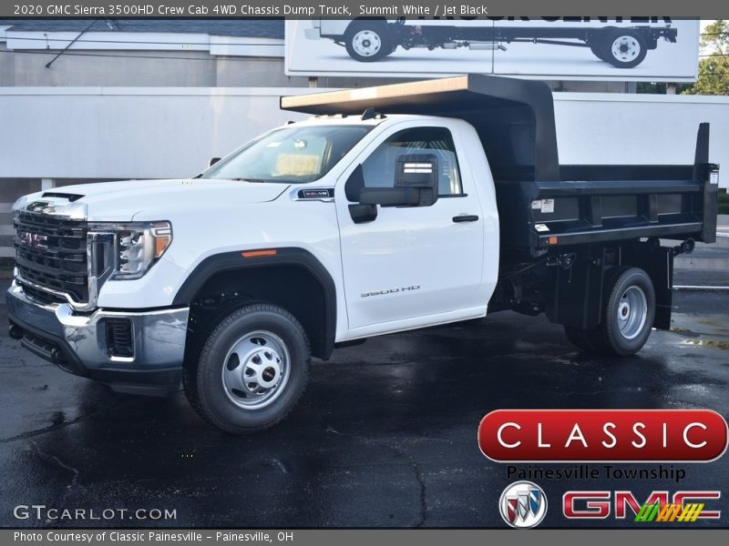 Summit White / Jet Black 2020 GMC Sierra 3500HD Crew Cab 4WD Chassis Dump Truck