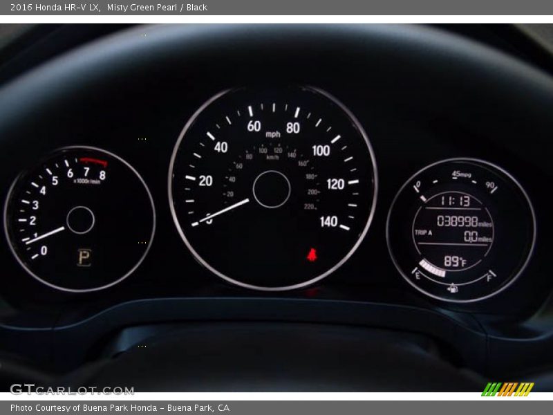 Misty Green Pearl / Black 2016 Honda HR-V LX