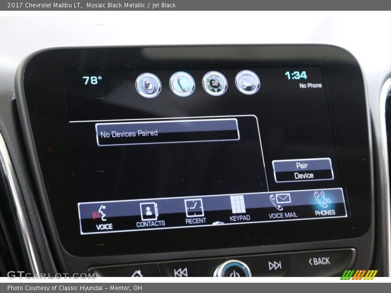 Mosaic Black Metallic / Jet Black 2017 Chevrolet Malibu LT