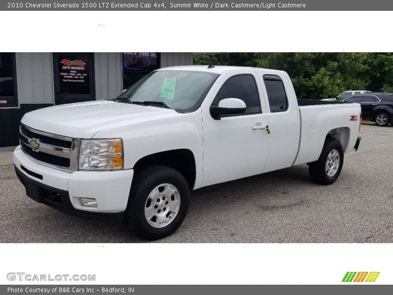 Summit White / Dark Cashmere/Light Cashmere 2010 Chevrolet Silverado 1500 LTZ Extended Cab 4x4