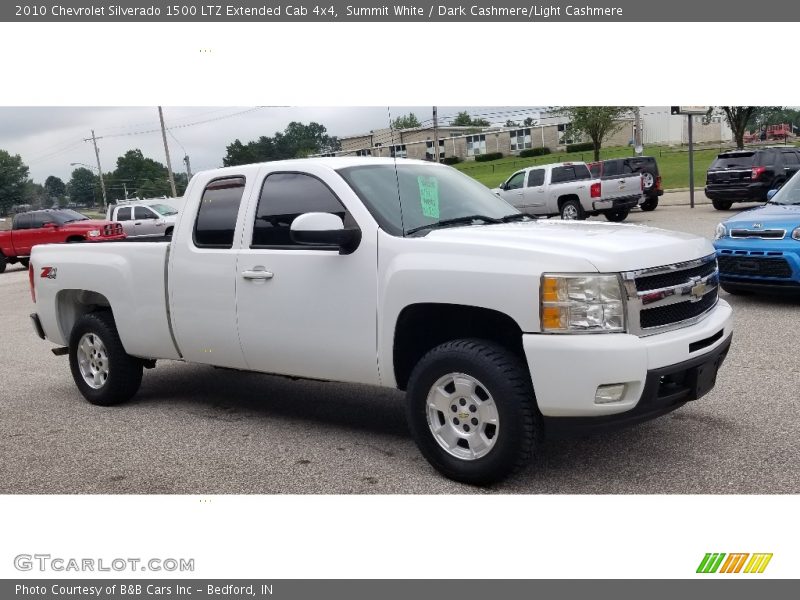 Summit White / Dark Cashmere/Light Cashmere 2010 Chevrolet Silverado 1500 LTZ Extended Cab 4x4