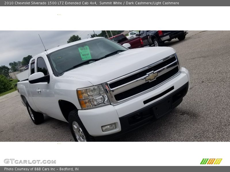 Summit White / Dark Cashmere/Light Cashmere 2010 Chevrolet Silverado 1500 LTZ Extended Cab 4x4