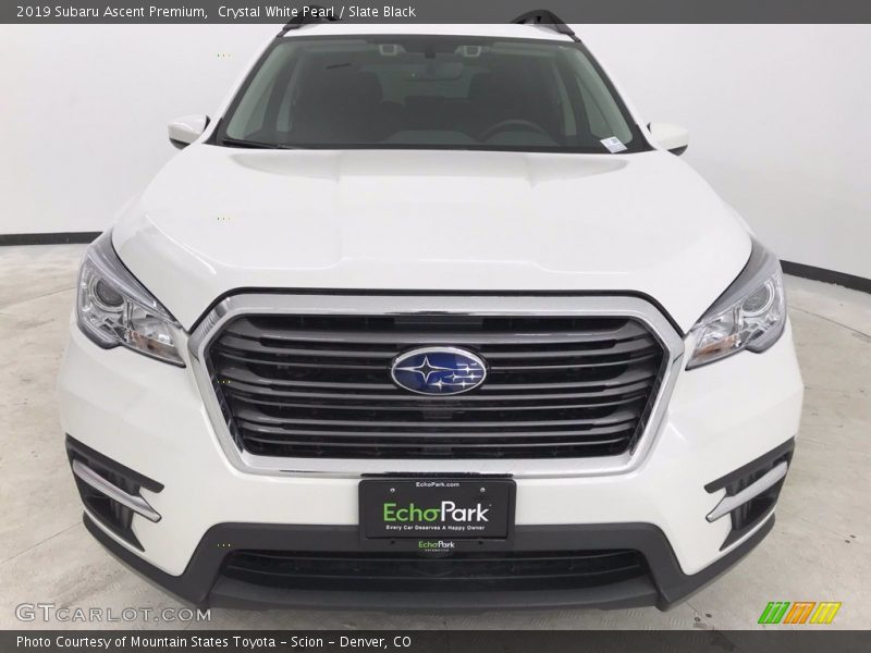 Crystal White Pearl / Slate Black 2019 Subaru Ascent Premium