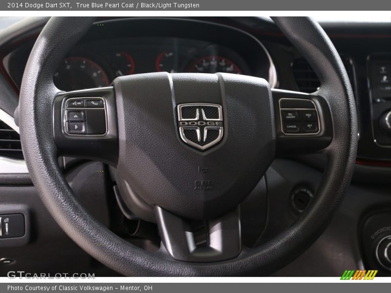True Blue Pearl Coat / Black/Light Tungsten 2014 Dodge Dart SXT