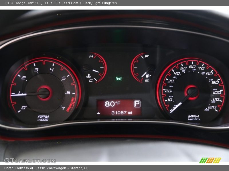 True Blue Pearl Coat / Black/Light Tungsten 2014 Dodge Dart SXT