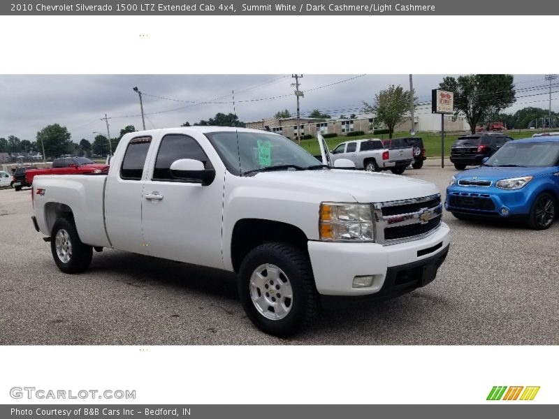 Summit White / Dark Cashmere/Light Cashmere 2010 Chevrolet Silverado 1500 LTZ Extended Cab 4x4