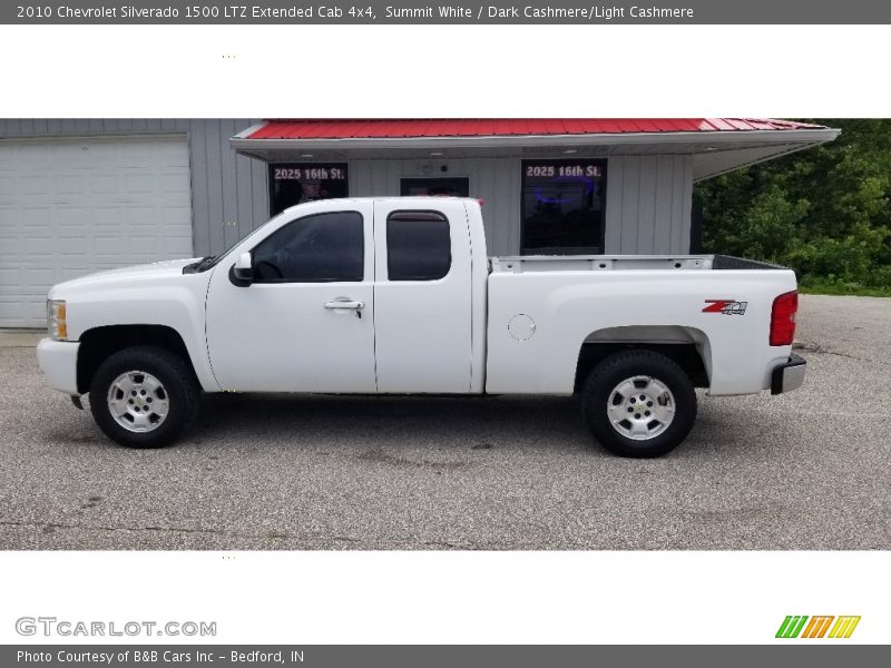 Summit White / Dark Cashmere/Light Cashmere 2010 Chevrolet Silverado 1500 LTZ Extended Cab 4x4