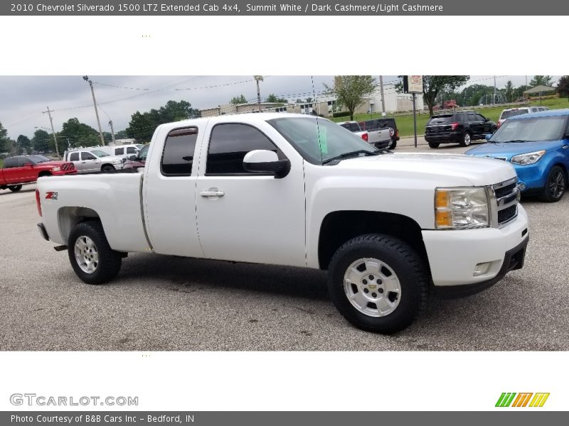 Summit White / Dark Cashmere/Light Cashmere 2010 Chevrolet Silverado 1500 LTZ Extended Cab 4x4