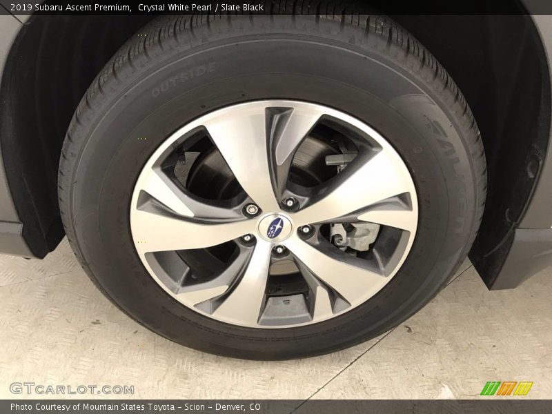 Crystal White Pearl / Slate Black 2019 Subaru Ascent Premium