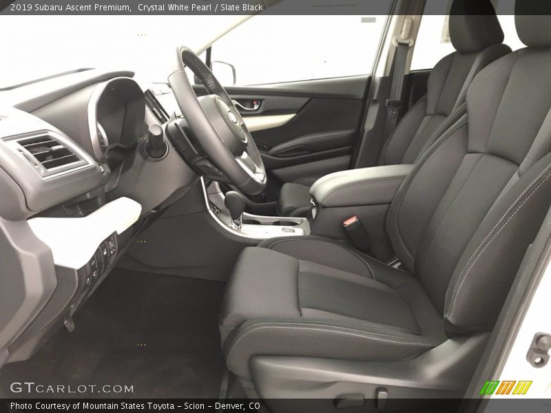 Crystal White Pearl / Slate Black 2019 Subaru Ascent Premium