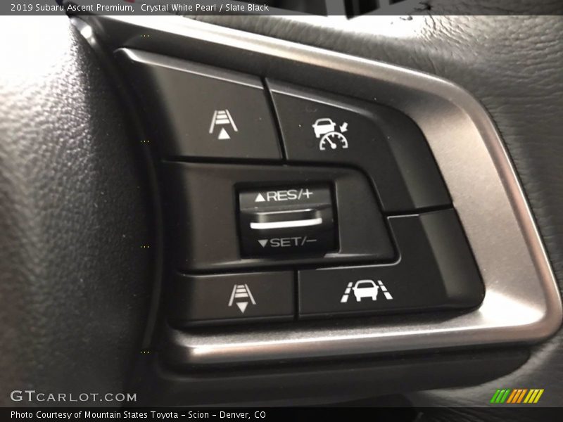 Crystal White Pearl / Slate Black 2019 Subaru Ascent Premium