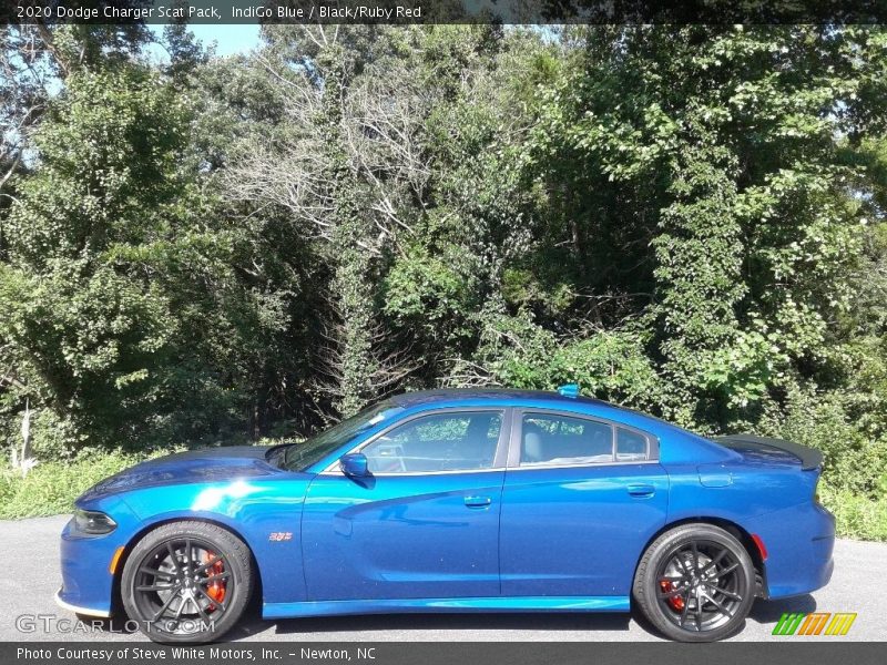 IndiGo Blue / Black/Ruby Red 2020 Dodge Charger Scat Pack