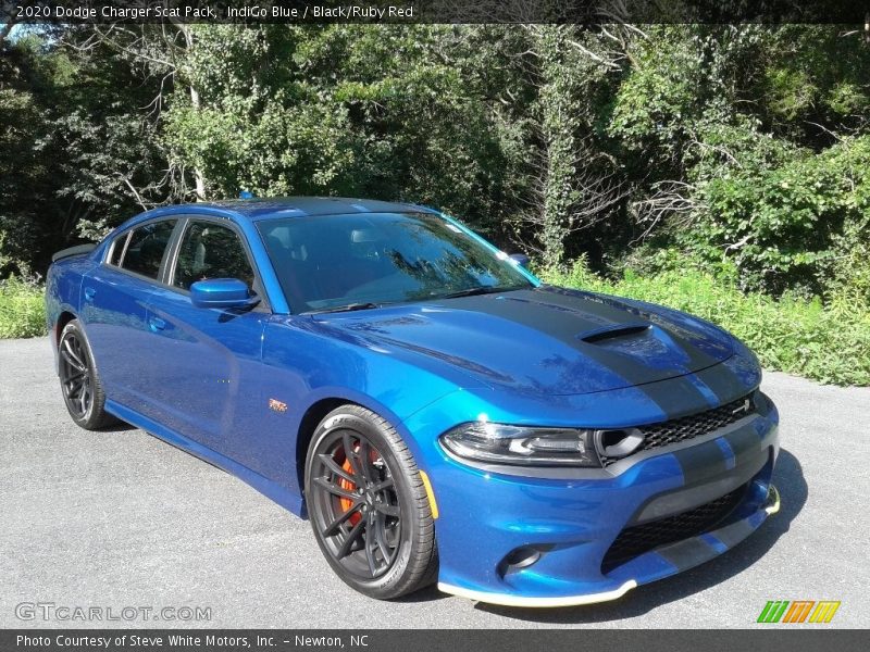 IndiGo Blue / Black/Ruby Red 2020 Dodge Charger Scat Pack