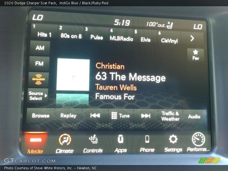 IndiGo Blue / Black/Ruby Red 2020 Dodge Charger Scat Pack