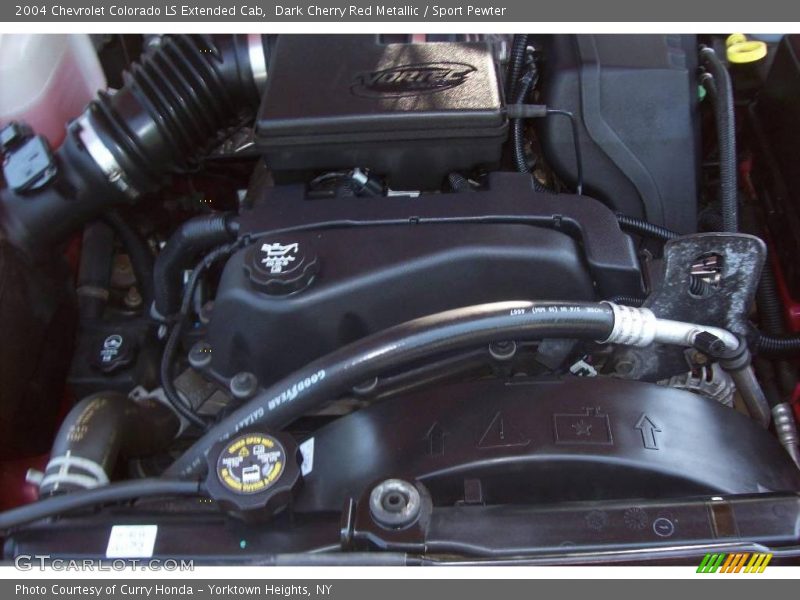 Dark Cherry Red Metallic / Sport Pewter 2004 Chevrolet Colorado LS Extended Cab