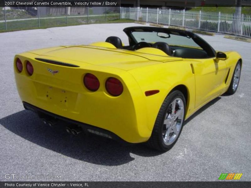 Velocity Yellow / Ebony 2007 Chevrolet Corvette Convertible