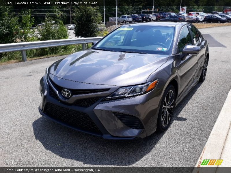 Predawn Gray Mica / Ash 2020 Toyota Camry SE AWD
