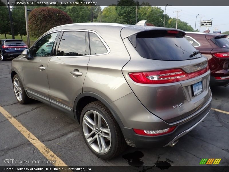 Luxe Metallic / Ebony 2017 Lincoln MKC Reserve AWD