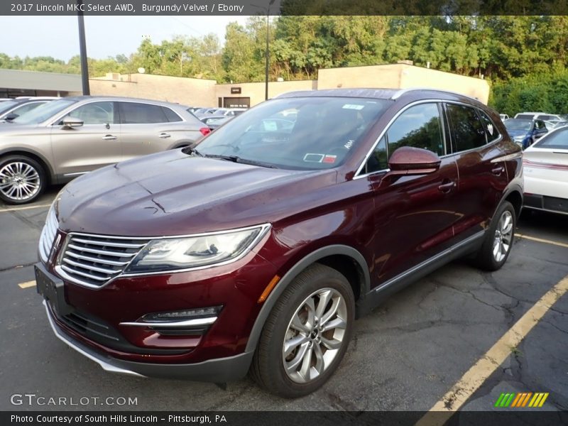 Burgundy Velvet / Ebony 2017 Lincoln MKC Select AWD