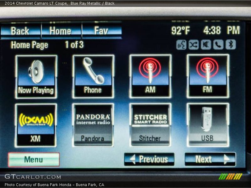 Blue Ray Metallic / Black 2014 Chevrolet Camaro LT Coupe