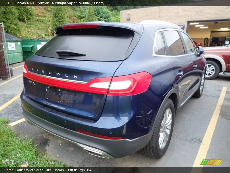 Midnight Sapphire Blue / Ebony 2017 Lincoln MKX Premier