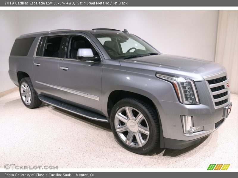 Satin Steel Metallic / Jet Black 2019 Cadillac Escalade ESV Luxury 4WD