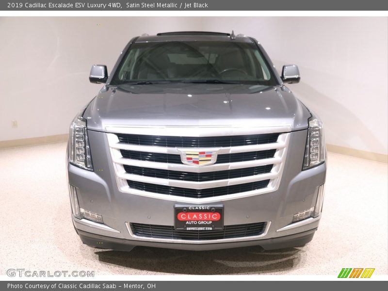 Satin Steel Metallic / Jet Black 2019 Cadillac Escalade ESV Luxury 4WD