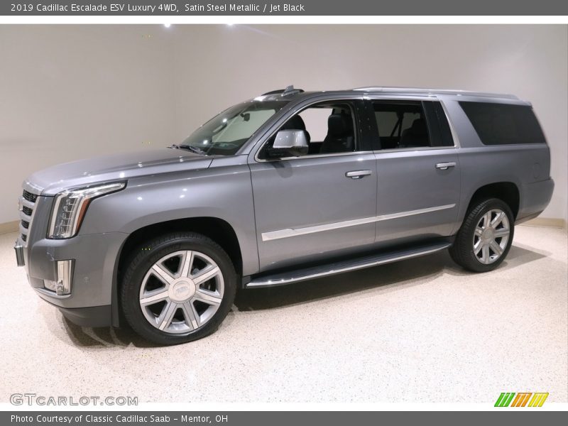 Satin Steel Metallic / Jet Black 2019 Cadillac Escalade ESV Luxury 4WD