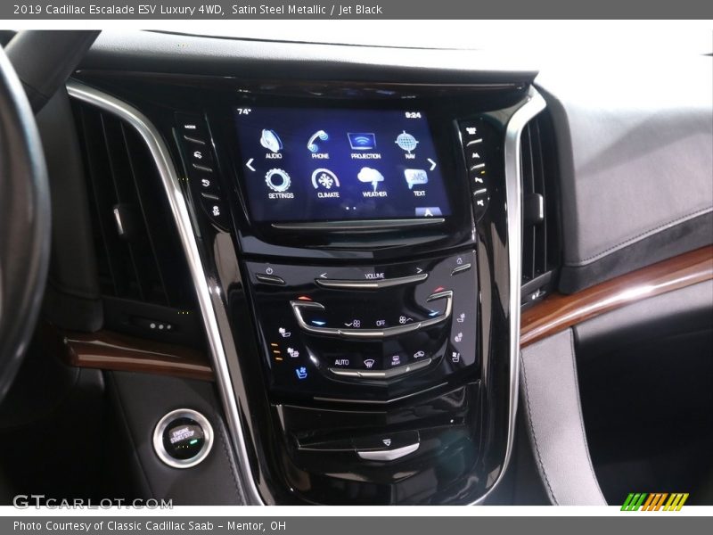 Satin Steel Metallic / Jet Black 2019 Cadillac Escalade ESV Luxury 4WD
