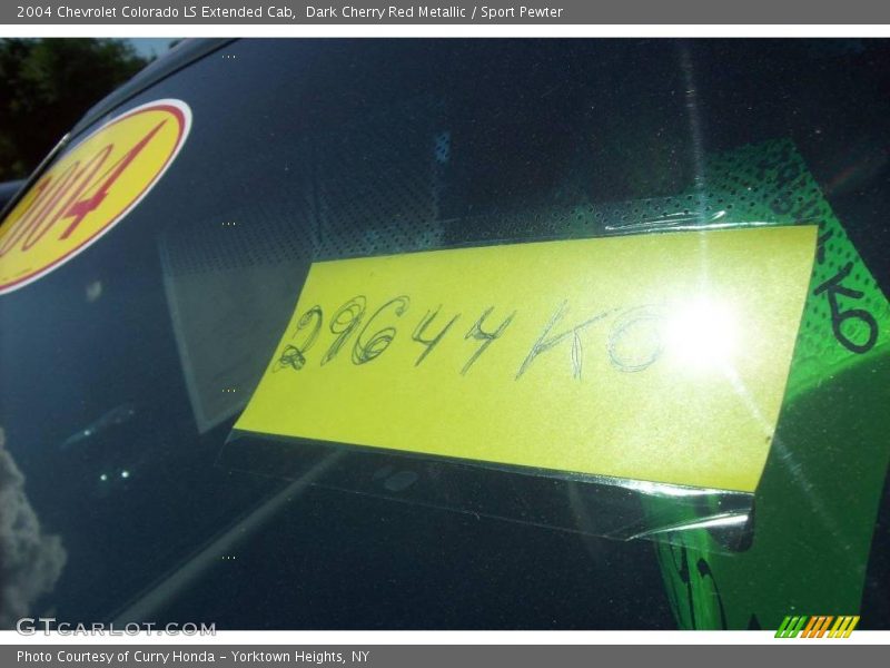 Dark Cherry Red Metallic / Sport Pewter 2004 Chevrolet Colorado LS Extended Cab