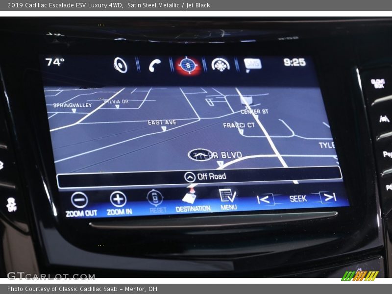 Satin Steel Metallic / Jet Black 2019 Cadillac Escalade ESV Luxury 4WD