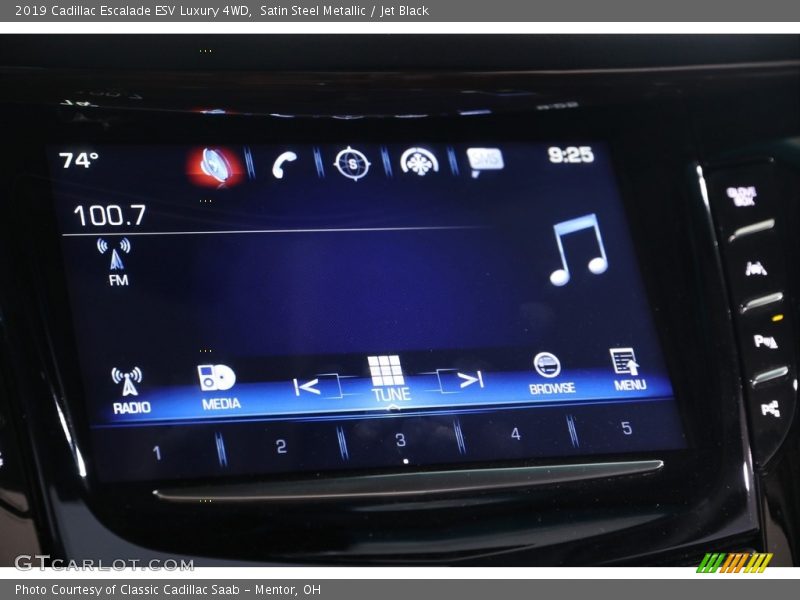 Satin Steel Metallic / Jet Black 2019 Cadillac Escalade ESV Luxury 4WD