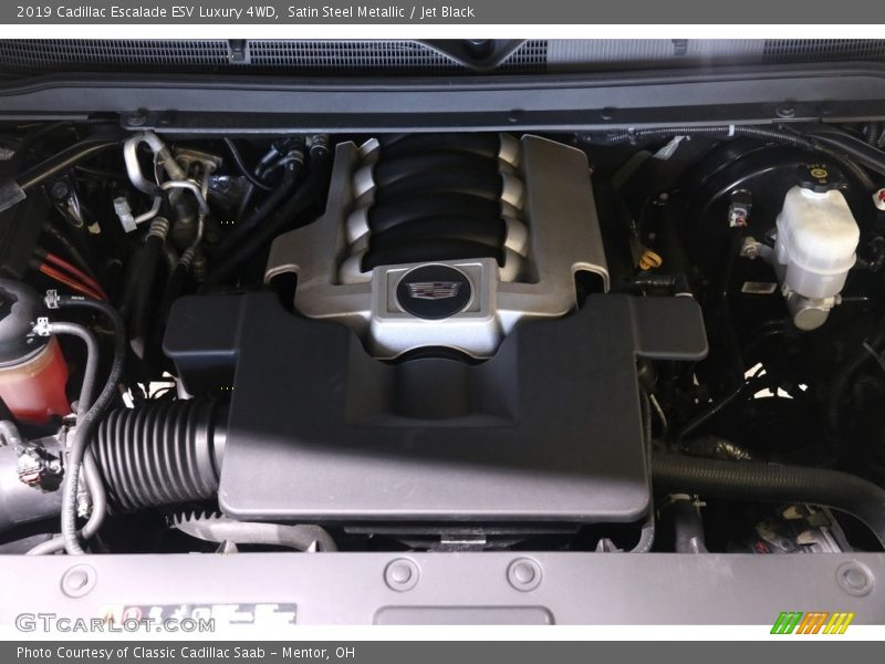 Satin Steel Metallic / Jet Black 2019 Cadillac Escalade ESV Luxury 4WD