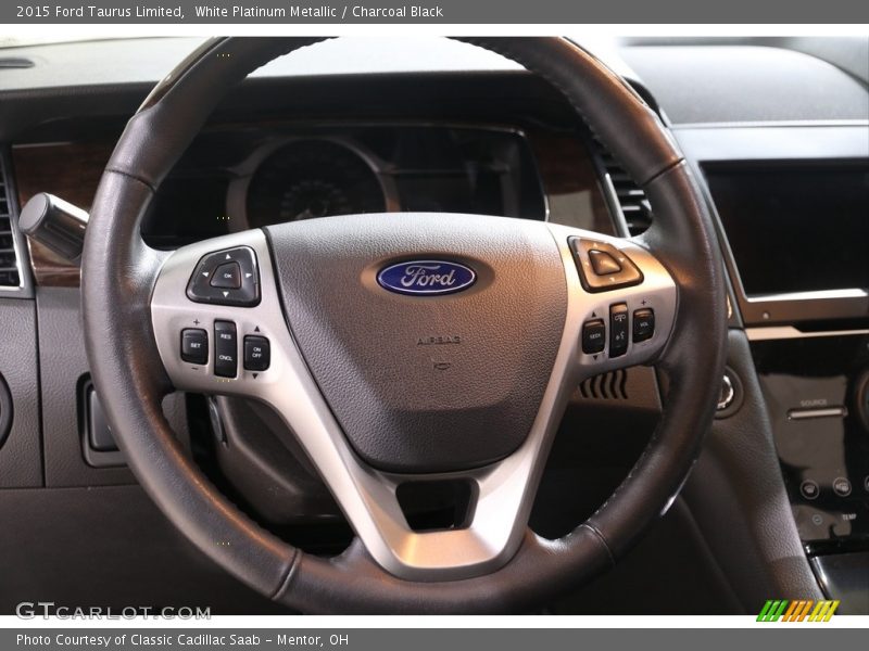 White Platinum Metallic / Charcoal Black 2015 Ford Taurus Limited