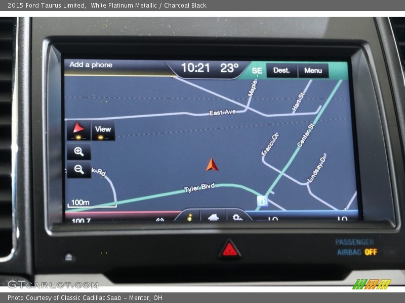 White Platinum Metallic / Charcoal Black 2015 Ford Taurus Limited