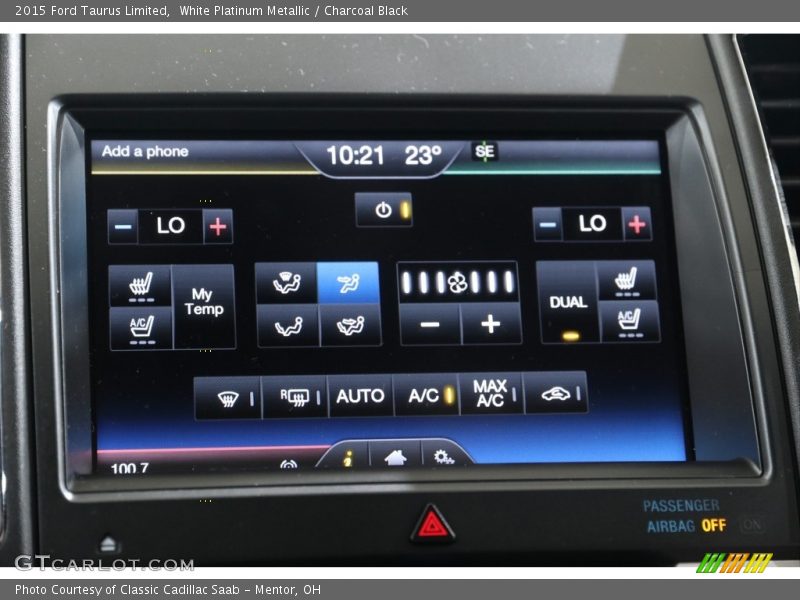 White Platinum Metallic / Charcoal Black 2015 Ford Taurus Limited