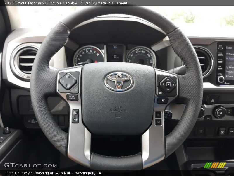 Silver Sky Metallic / Cement 2020 Toyota Tacoma SR5 Double Cab 4x4