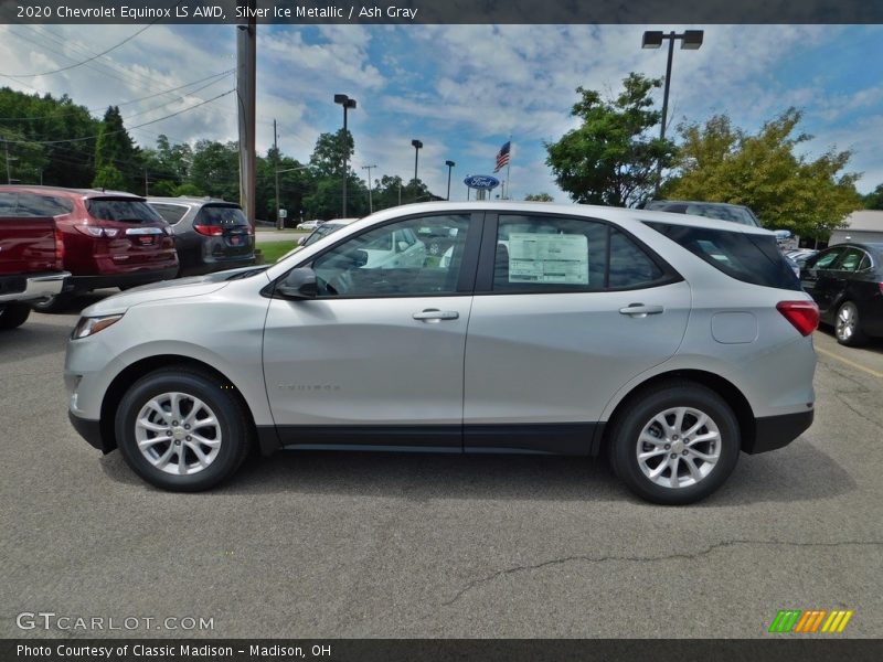 Silver Ice Metallic / Ash Gray 2020 Chevrolet Equinox LS AWD