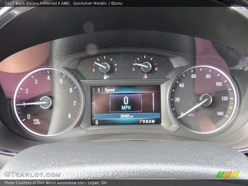 Quicksilver Metallic / Ebony 2017 Buick Encore Preferred II AWD