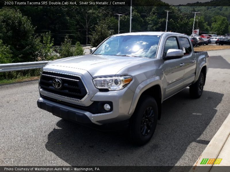 Silver Sky Metallic / Cement 2020 Toyota Tacoma SR5 Double Cab 4x4