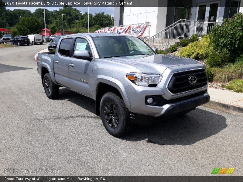 Silver Sky Metallic / Cement 2020 Toyota Tacoma SR5 Double Cab 4x4