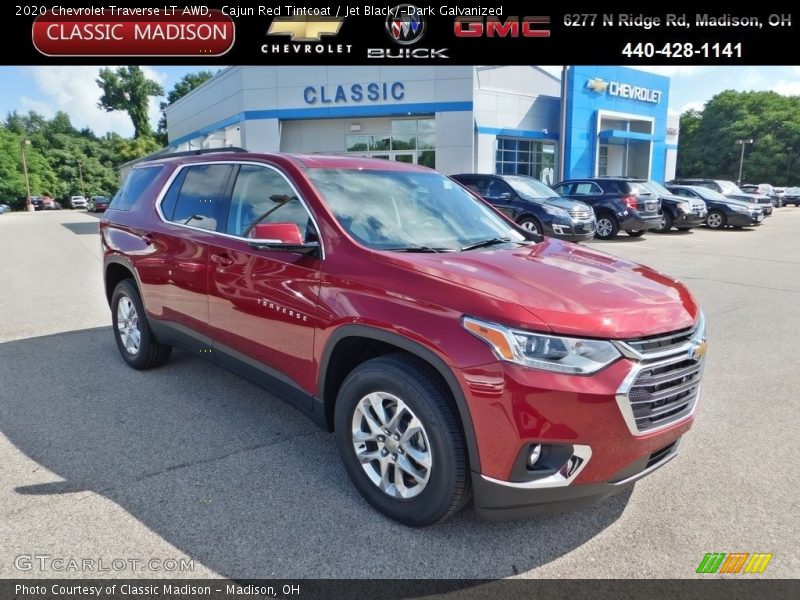 Cajun Red Tintcoat / Jet Black/­Dark Galvanized 2020 Chevrolet Traverse LT AWD