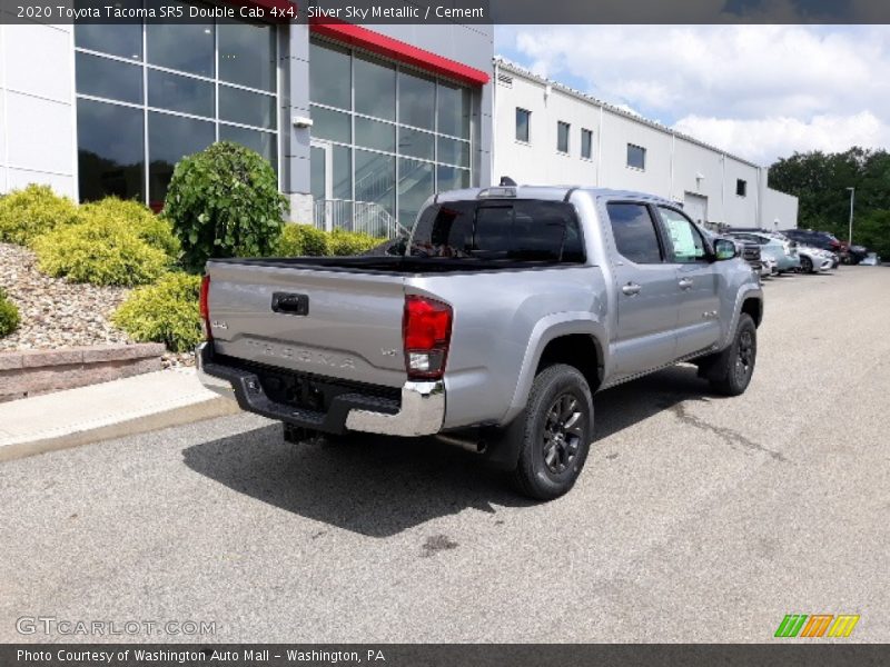 Silver Sky Metallic / Cement 2020 Toyota Tacoma SR5 Double Cab 4x4